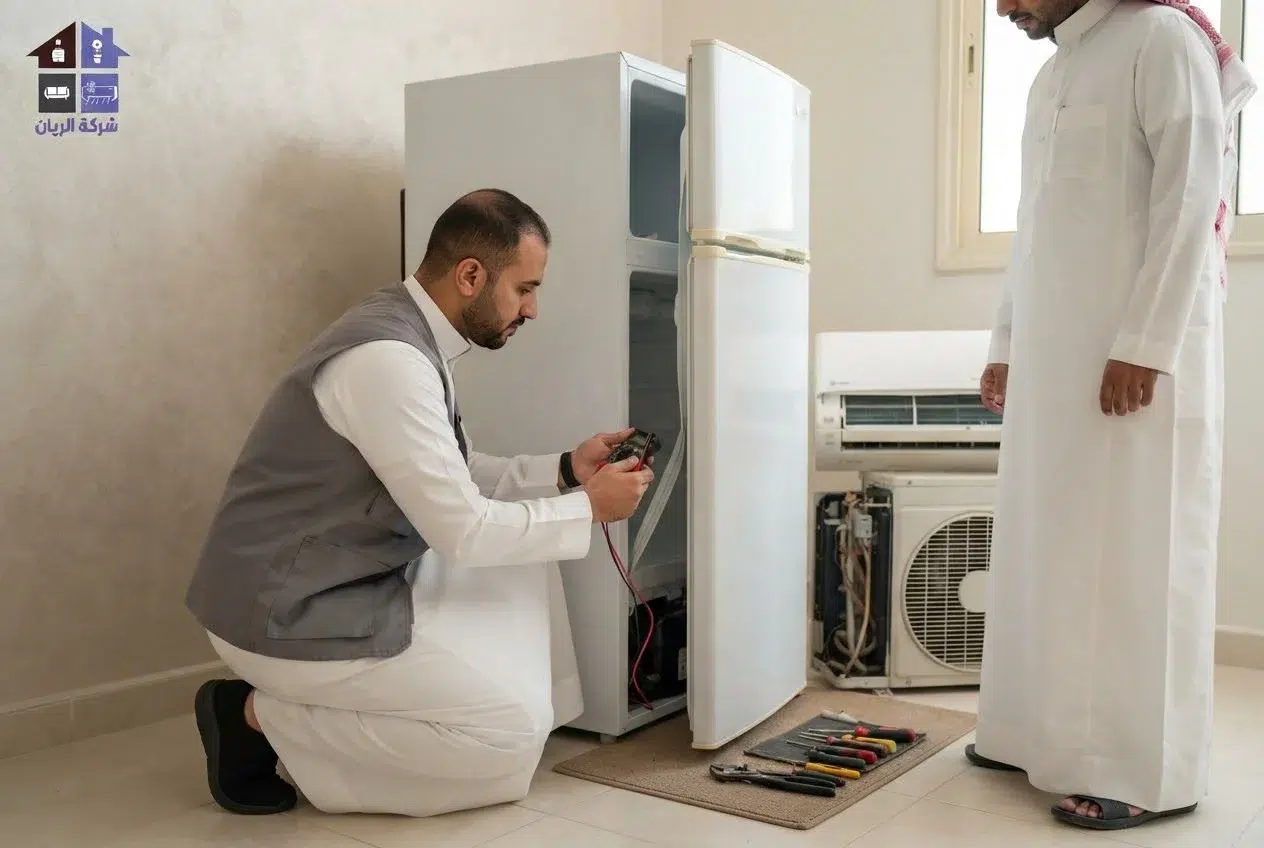 شركة الريان للأثاث المستعمل شراء اثاث مستعمل حي الدار البيضاء بالرياض تقييم حالة مكيف وثلاجة مستعملة قبل الاتفاق على السعر.
