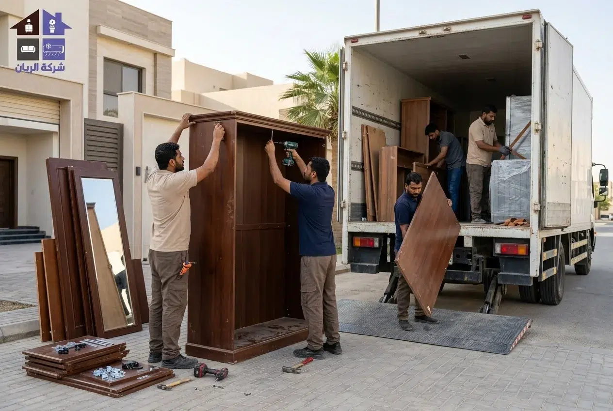 شركة الريان للأثاث المستعمل شراء اثاث مستعمل حي الدار البيضاء بالرياض فك دولاب مستعمل وتحميله بعد الاتفاق على سعره.