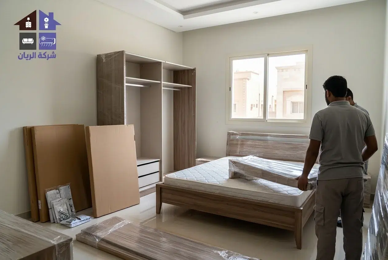 شركة الريان للأثاث المستعمل `شراء اثاث مستعمل حي الحزم بالرياض تنزيل دولاب مفكوك على درج عمارة بدون مصعد في حي الحزم