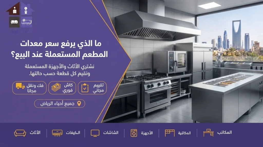 ما الذي يرفع سعر معدات المطعم المستعملة عند البيع؟